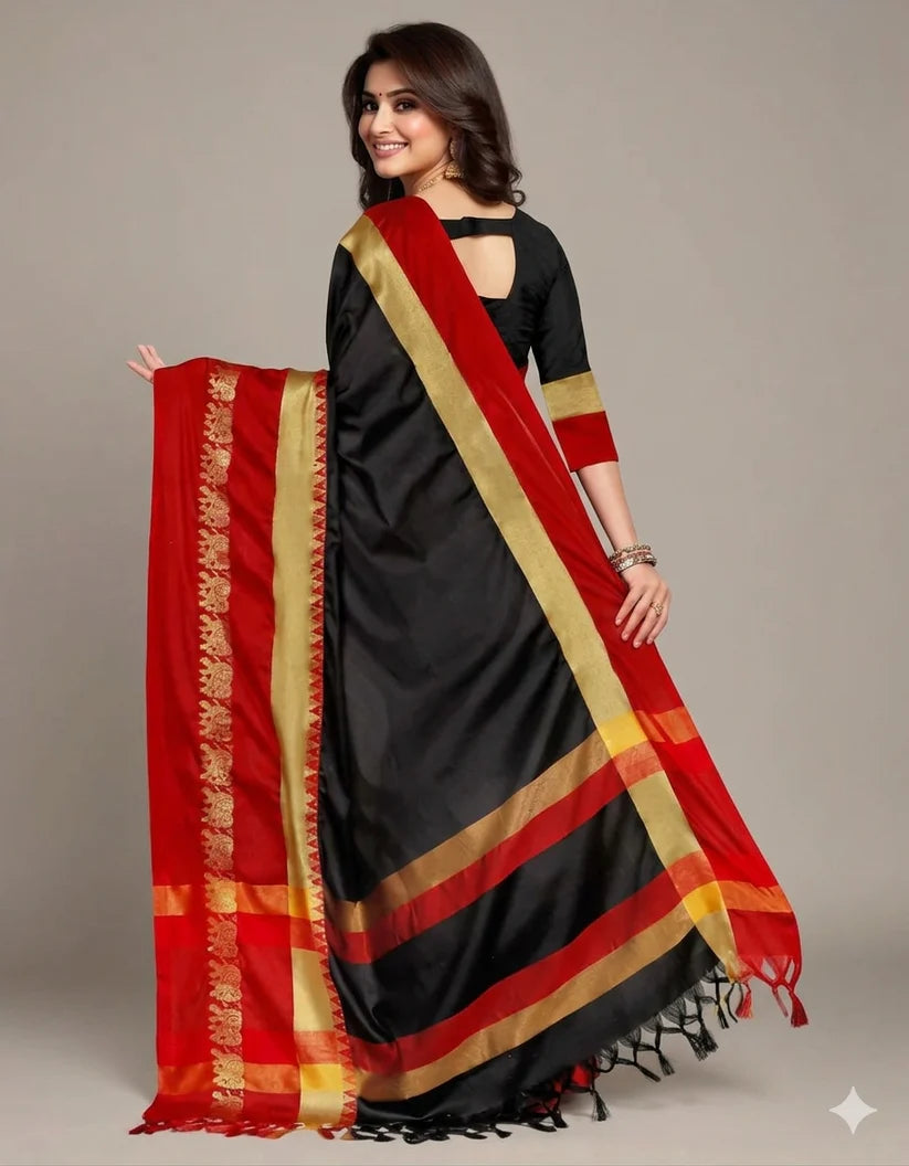 Hathi Design (Elephant) Cotton Silk Saree